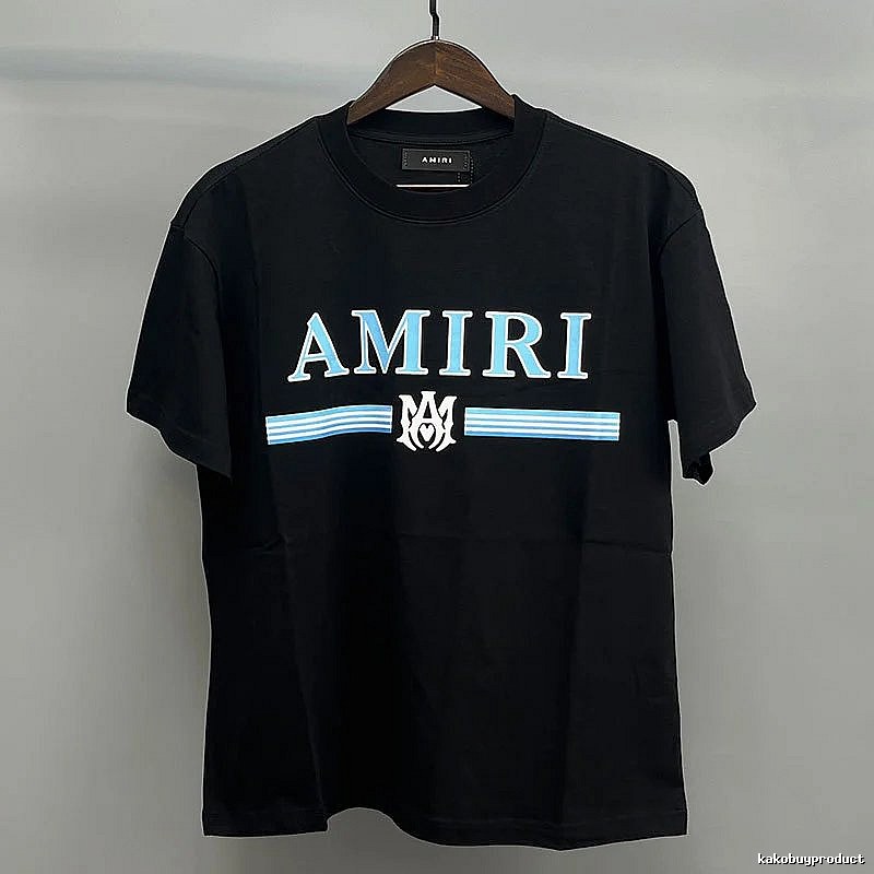 Amiri Black Blue Records Graphic T-Shirt Clean Finish