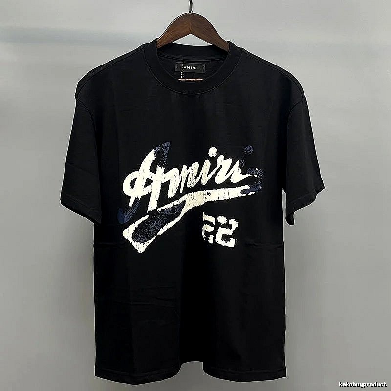 Amiri Black White Records Graphic T-Shirt Campus Look
