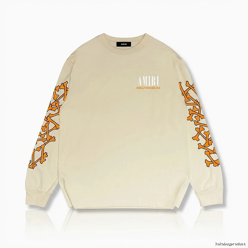 AMIRI Bone Pattern Trendy Cool Beige Sweatshirt
