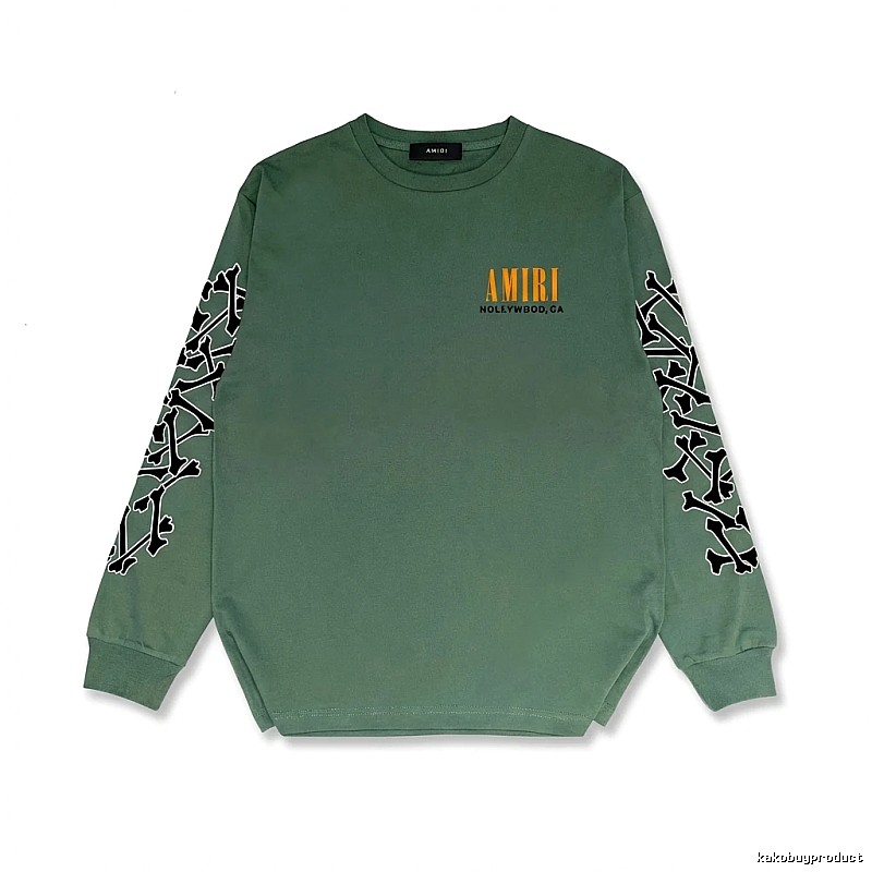 AMIRI Dark Style Olive Green Sweatshirt