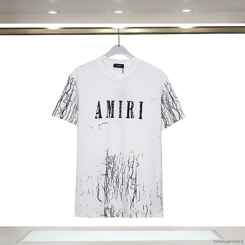 Amiri Easy Match Graphic T-shirt White Blue Amiri for Everyday Use