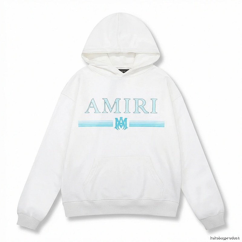 AMIRI letter - printed white hoodie