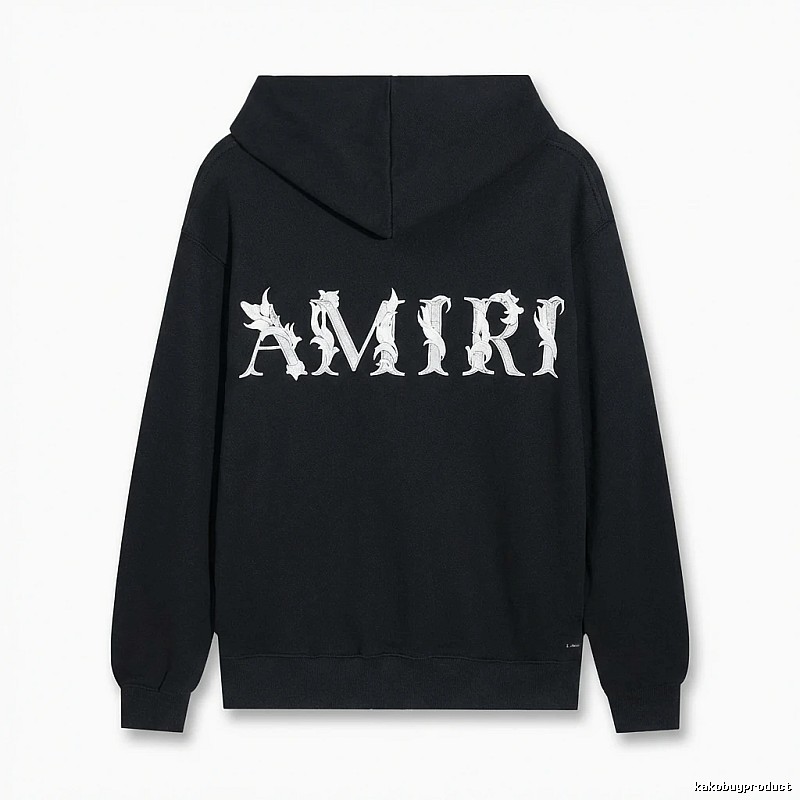 AMIRI letter-style black hoodie