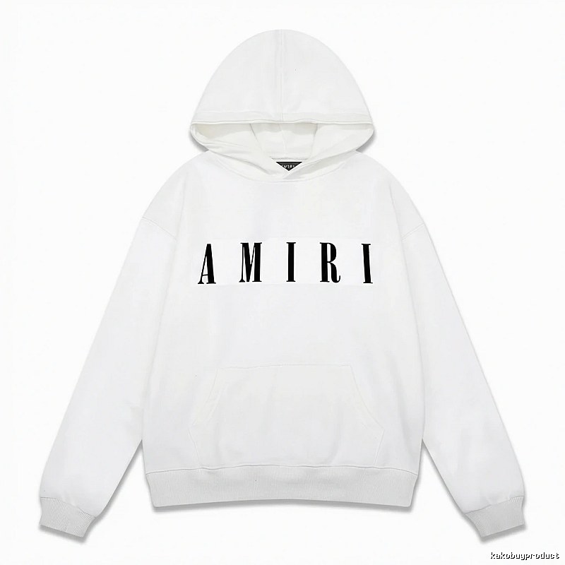 AMIRI minimalist style white hoodie