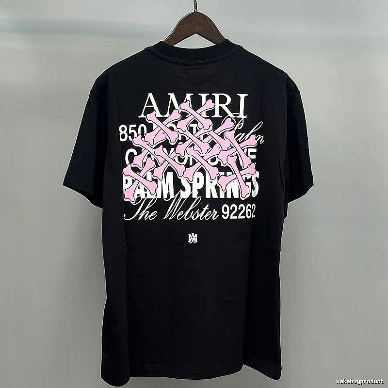Amiri Pink Black Records Graphic T-Shirt Airport Outfit