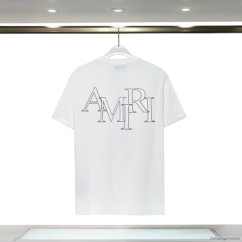 Amiri Relaxed Graphic T-shirt White Blue Amiri with Versatile Design