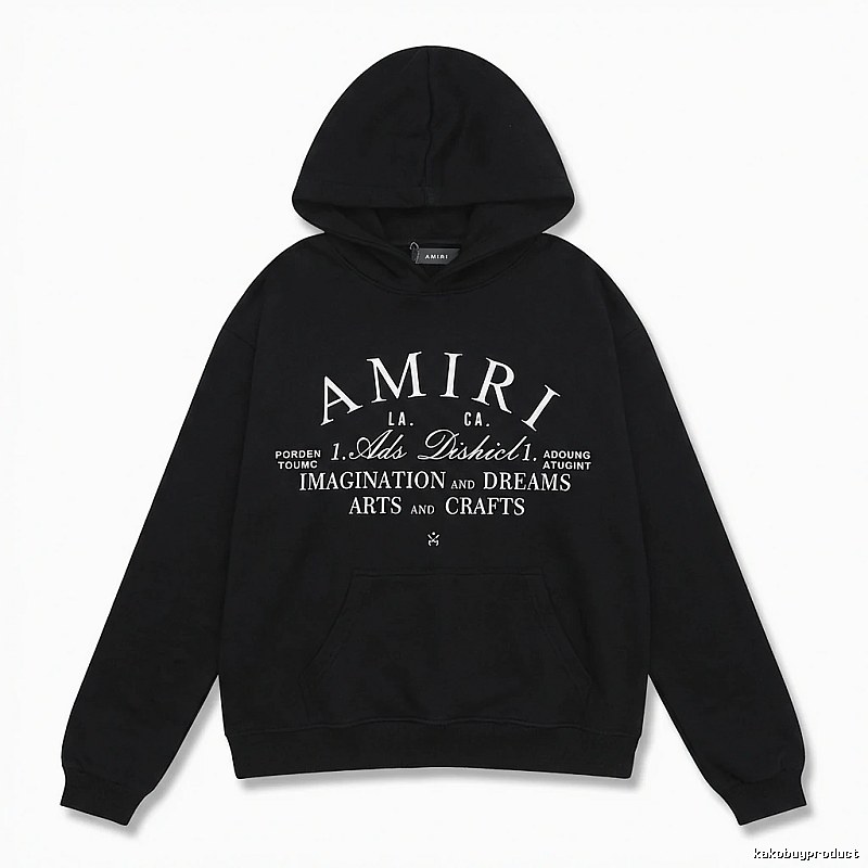 AMIRI retro-style black hoodie