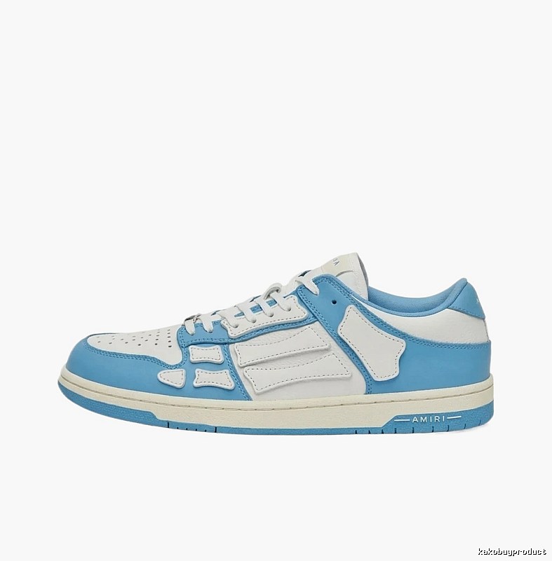 AMIRI skateboarding style blue and white sneakers