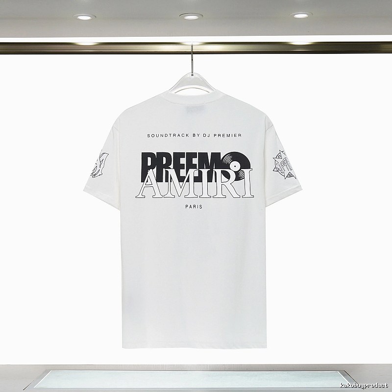 Amiri Sport Graphic T-shirt White Blue Amiri for Warm Weather