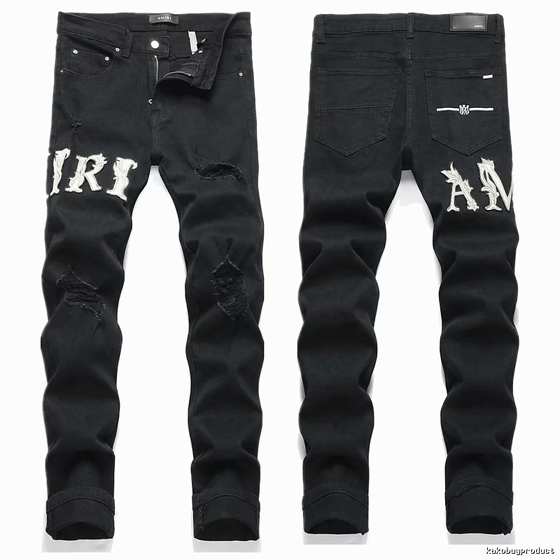 AMIRI Trendy Black Jeans with Holes