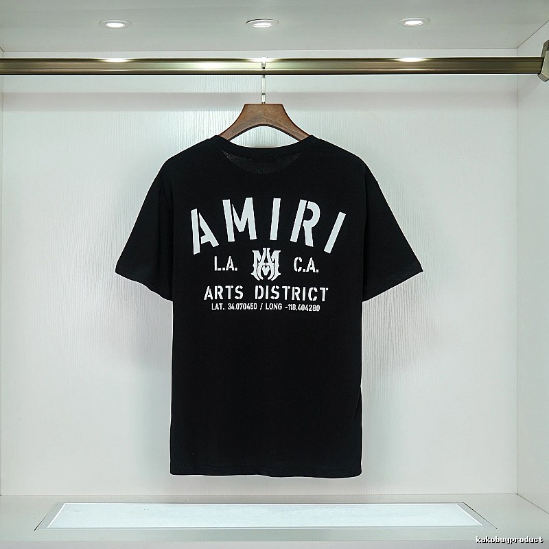 Amiri Urban Graphic T-shirt White Blue Amiri with Statement Pattern