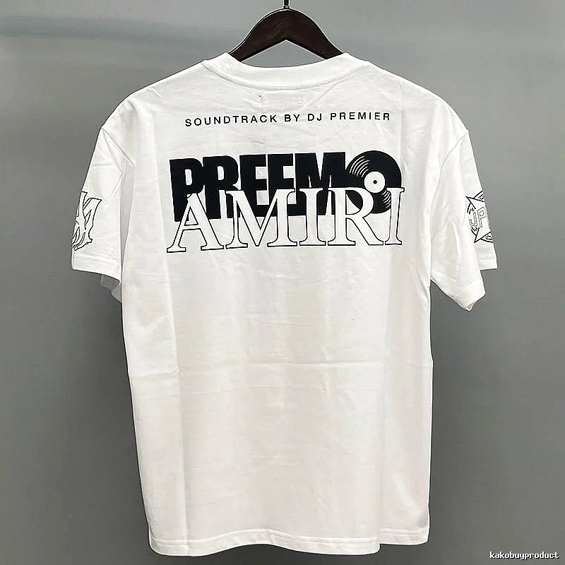 Amiri White Black Records Graphic T-Shirt Coffee Run