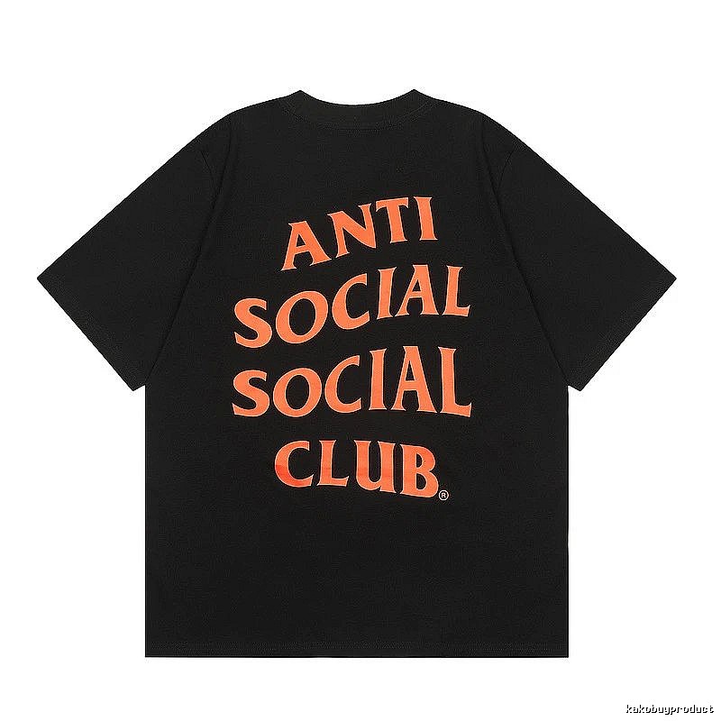Anti Social Social Club Classic Logo T-shirt Black Orange Anti for Daily Styling