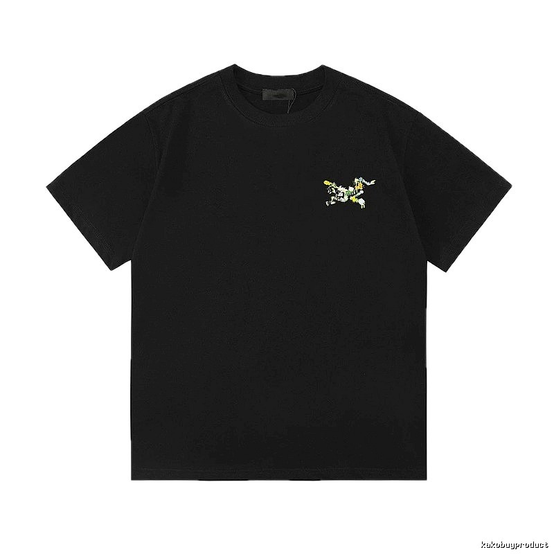 Arc'teryx Floral Print Street Style Black T-Shirt