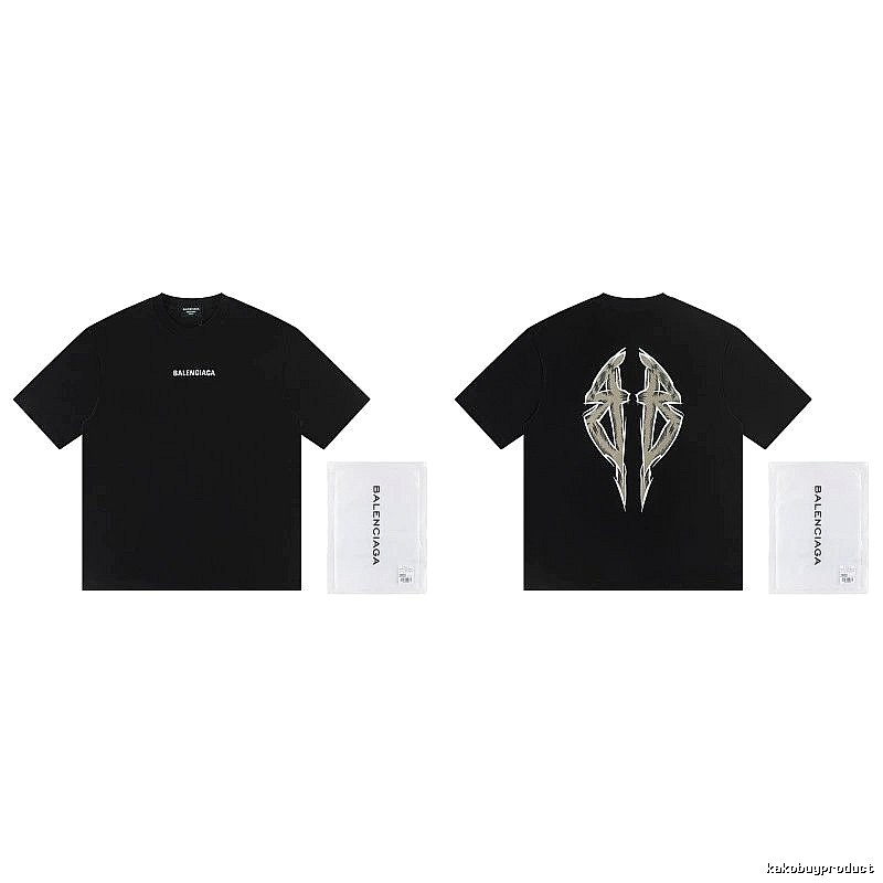 Balenciaga Double B Graffiti High Street Black T-Shirt