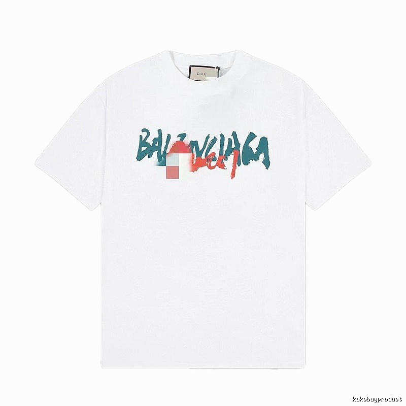 Balenciaga Graffiti Street Style White T-Shirt