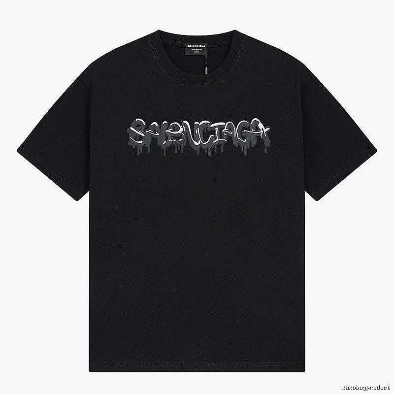 Balenciaga graffiti-style black T-shirt