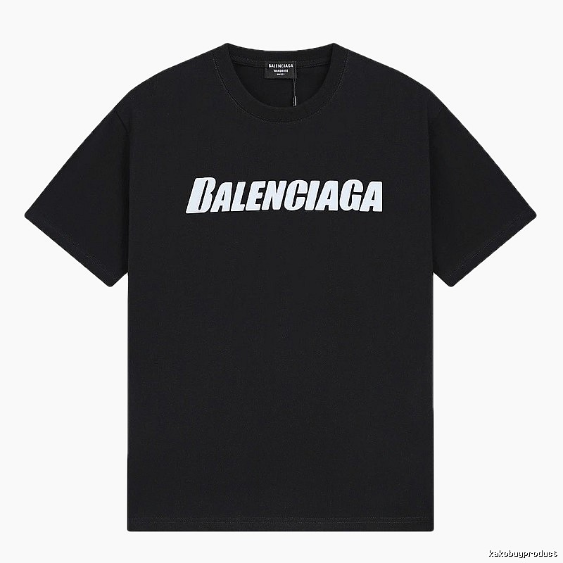 Balenciaga Letter Print Street Style Black T-Shirt