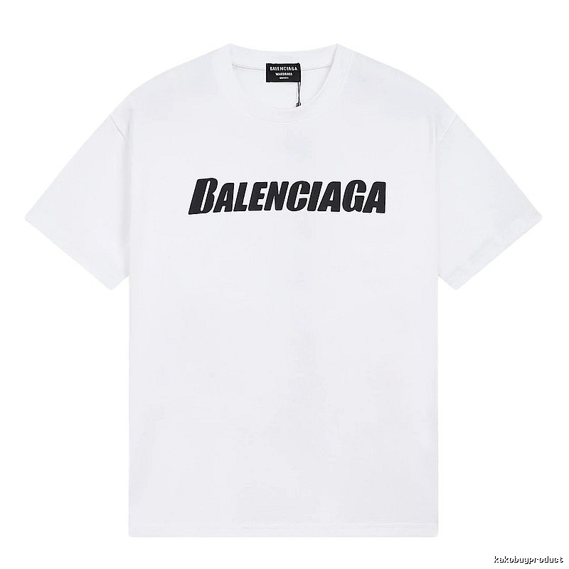 Balenciaga Letter Print Trendy White T-Shirt