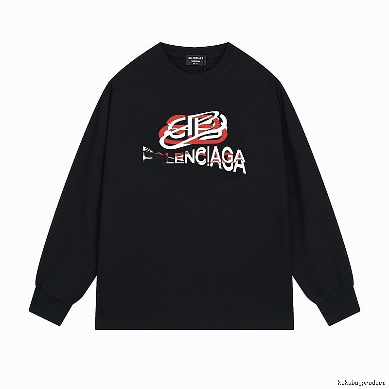 Balenciaga letter-style black T-shirt