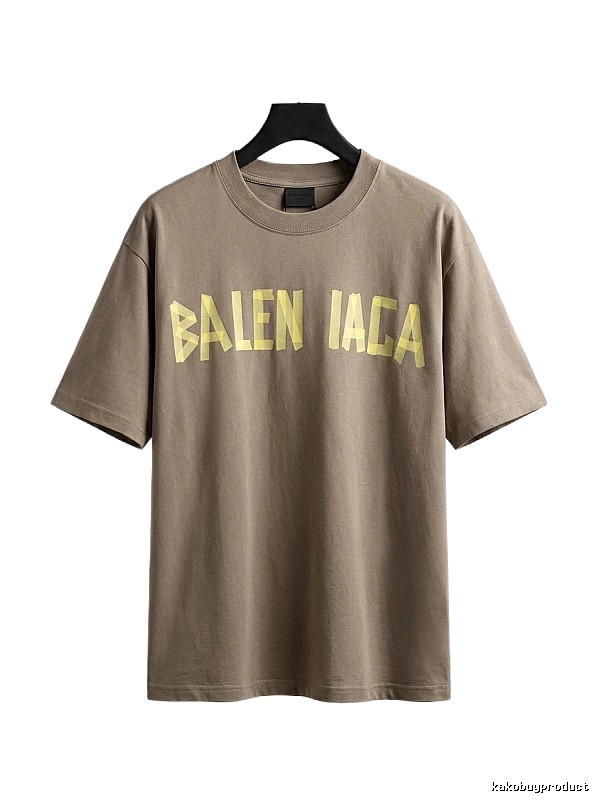 Balenciaga letter trendy brand khaki T-shirt