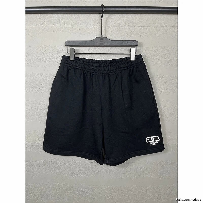 Balenciaga minimalist style black shorts