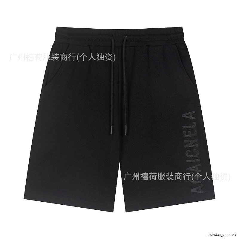 Balenciaga minimalist style black shorts