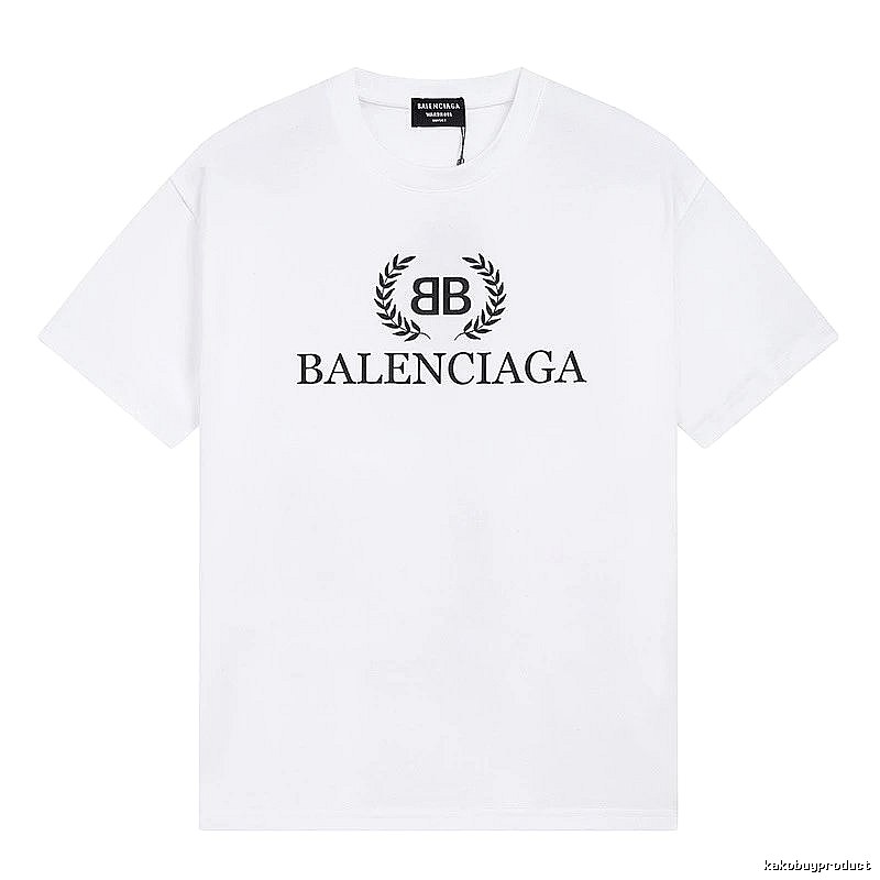 Balenciaga Printed Simple White T-shirt