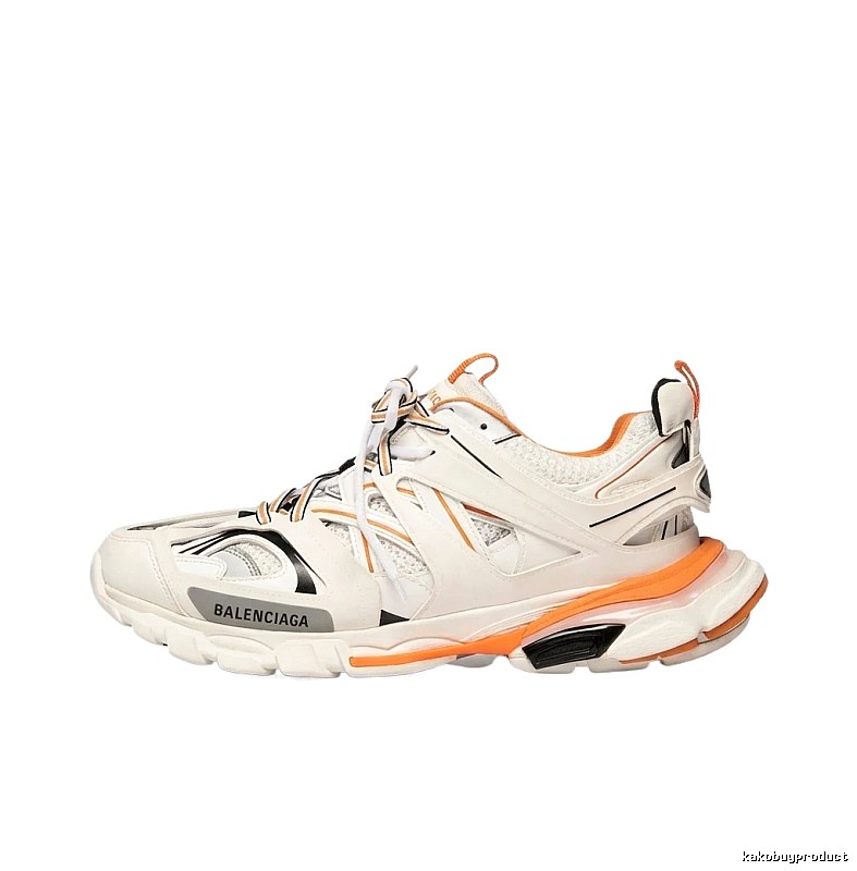 Balenciaga retro white-orange sports shoes