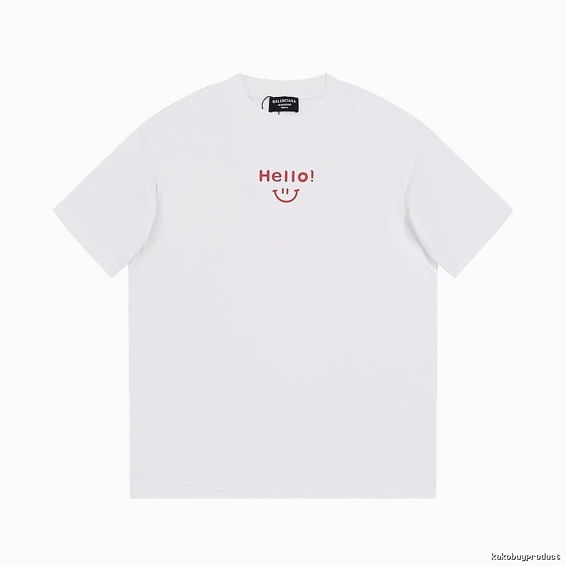 Balenciaga Smile Collection Minimalist Style White T-shirt