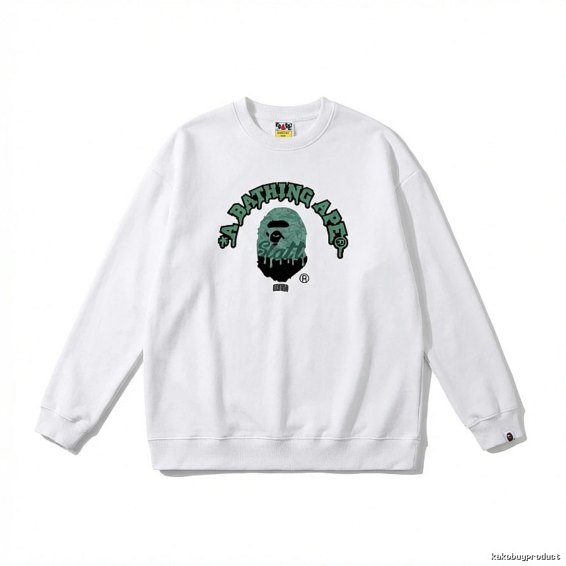Bape Ape Head Cool White Sweatshirt