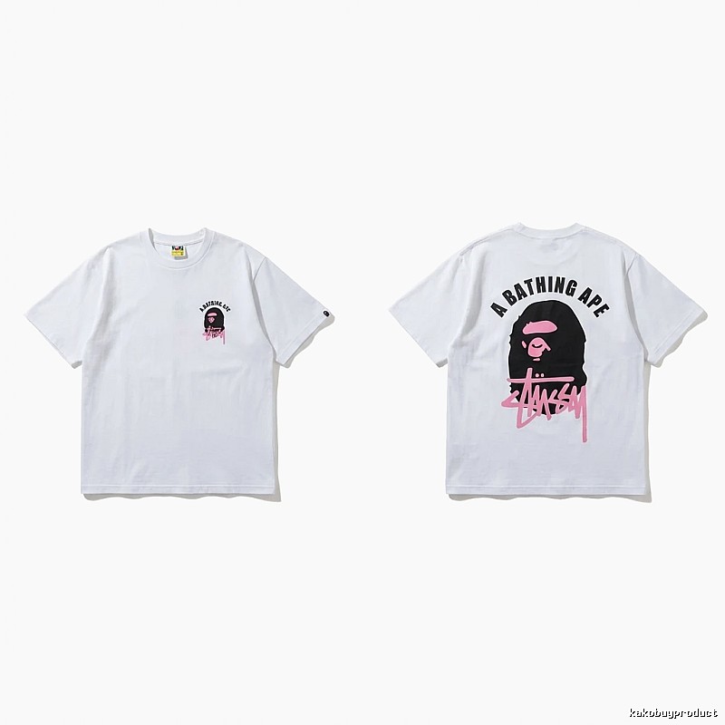 Bape Ape Head Trendy and Cool Style White T-shirt