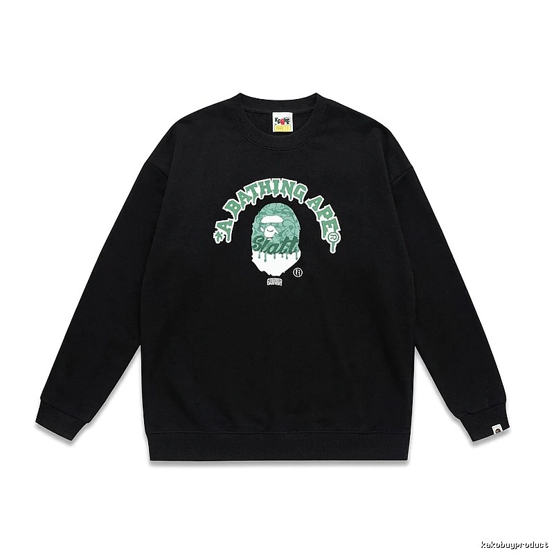 Bape Ape Head Trendy Cool Black Sweatshirt