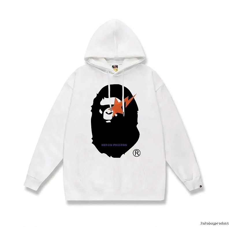 Bape Ape Head Trendy White Sweatshirt