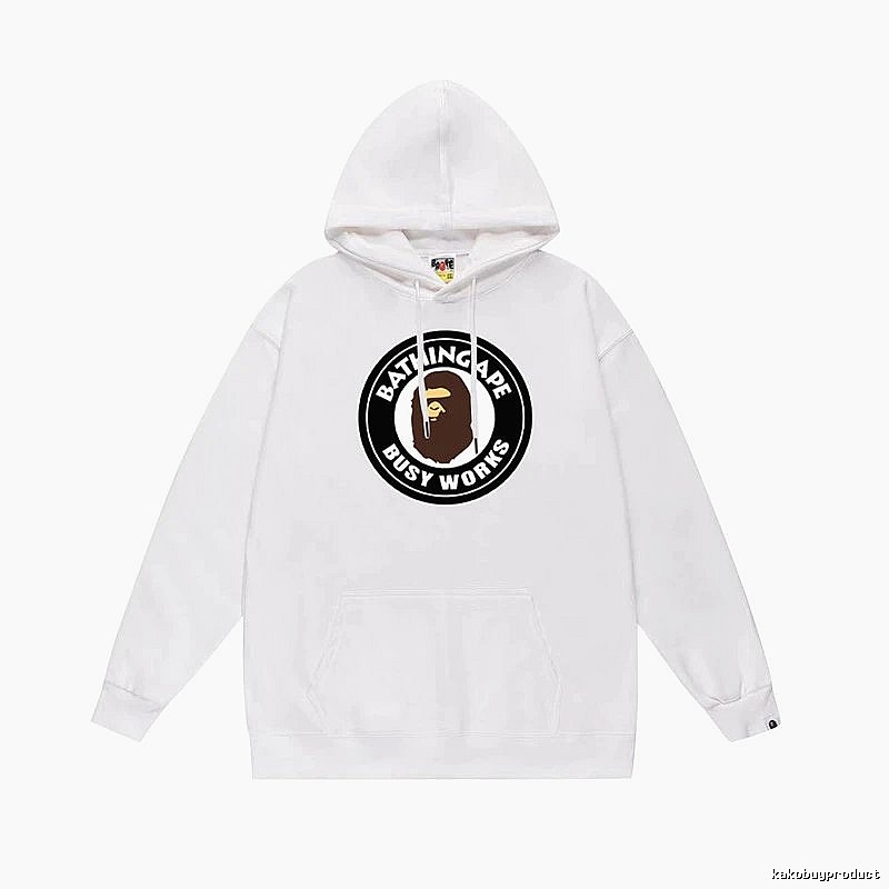 Bape Black Label Casual Style White Hoodie