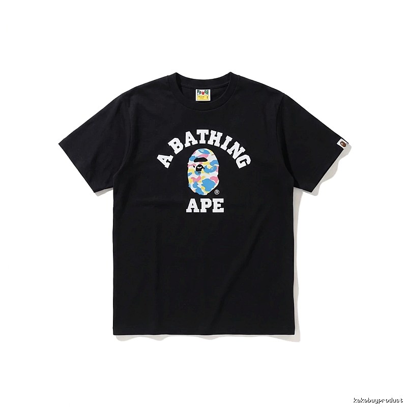 Bape camouflage style black T-shirt