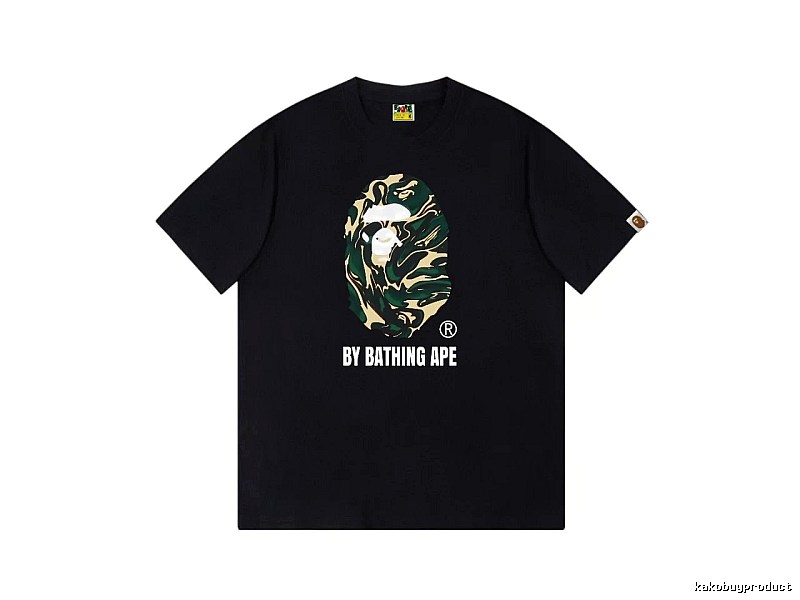 Bape camouflage style black T-shirt