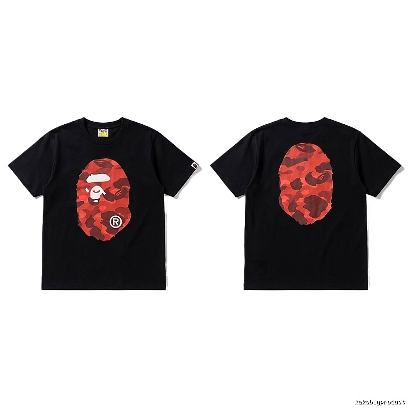 Bape camouflage style black T-shirt