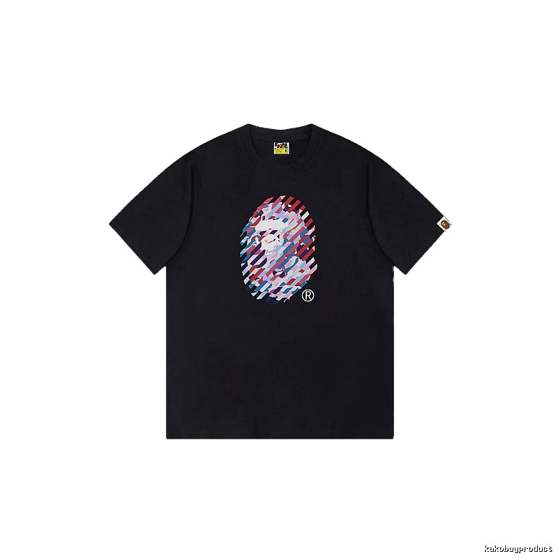 Bape camouflage style black T-shirt
