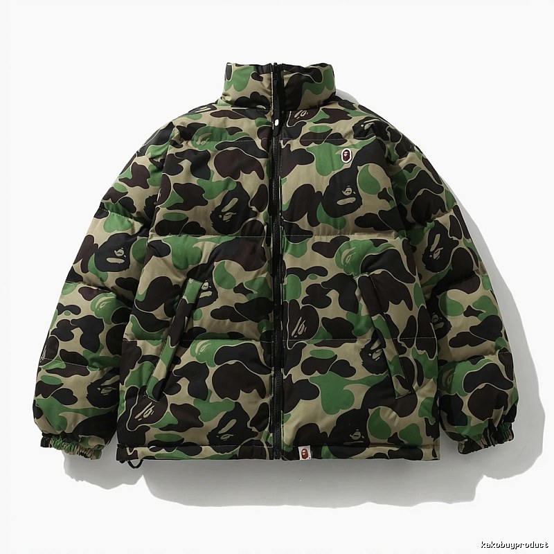 Bape camouflage-style down jacket