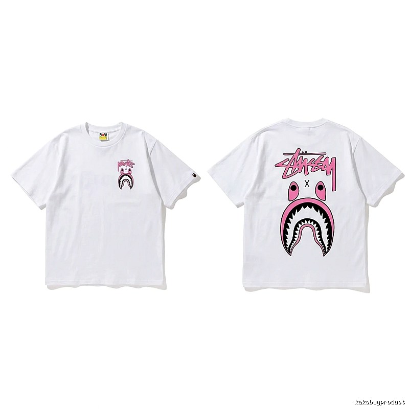 Bape Shark Co-branded White T-shirt