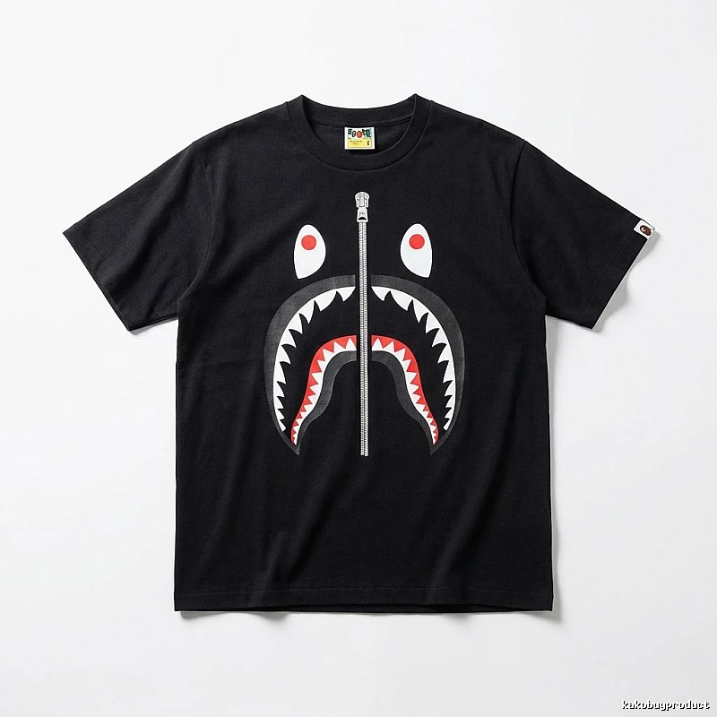 Bape Shark series black short-sleeved shirt
