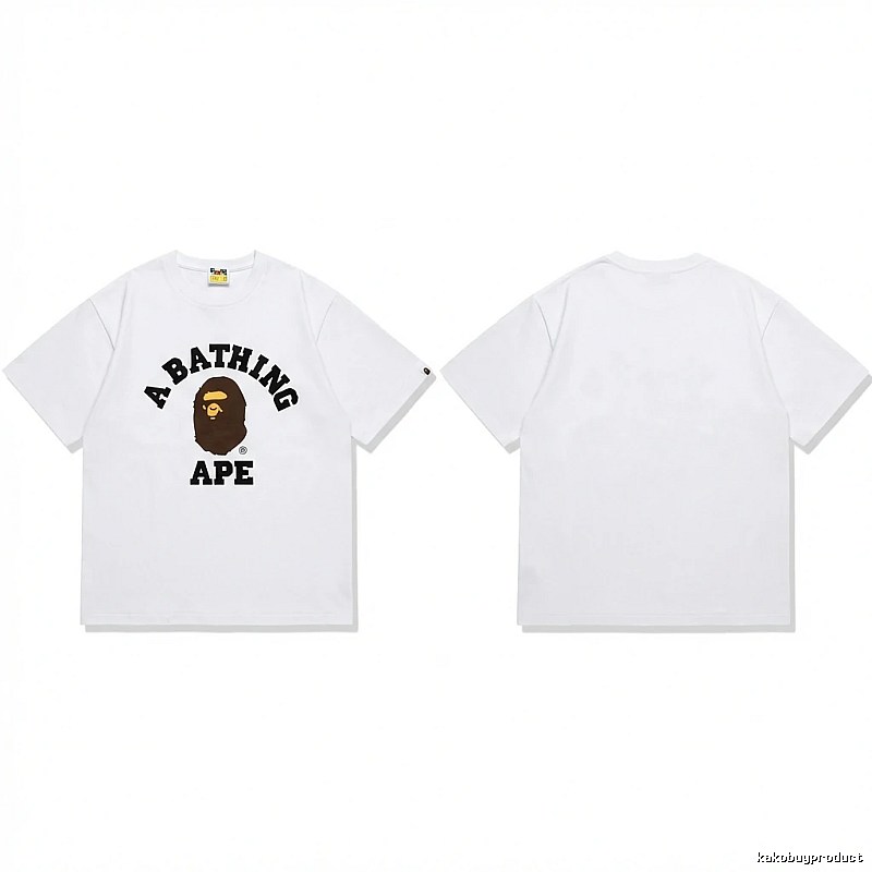 Bape's classic ape head white T-shirt
