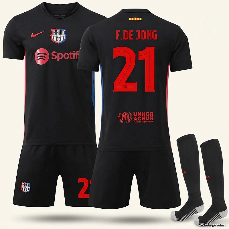 Barcelona De Jong series black jerseys