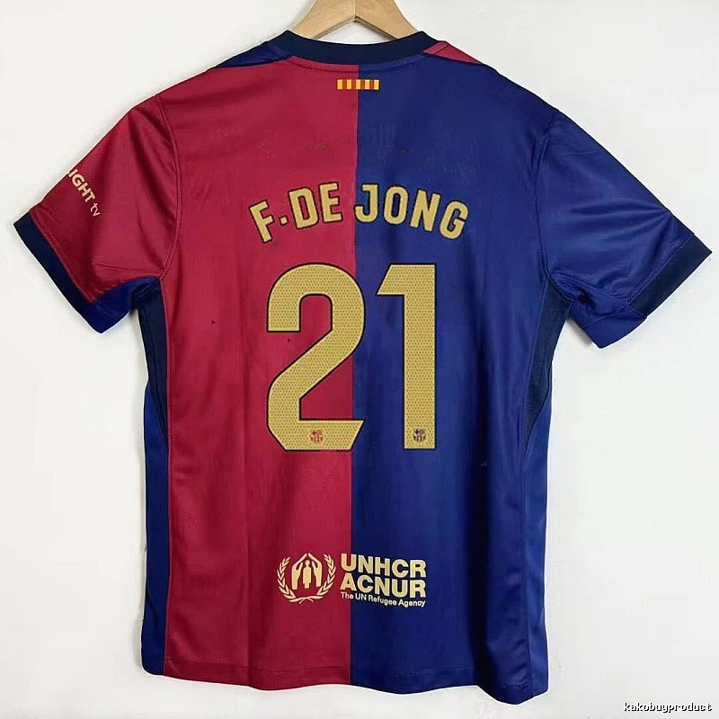 Barcelona Resort Gavi #6 soccer jersey Blue Red Barcelona for Travel Looks