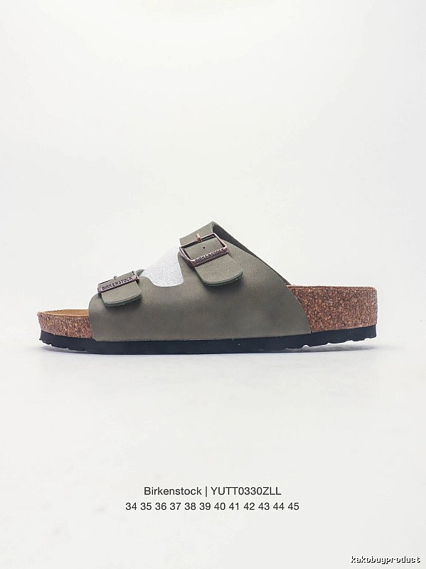 Birkenstock Arizona Casual-style Olive Green Slide Sandals