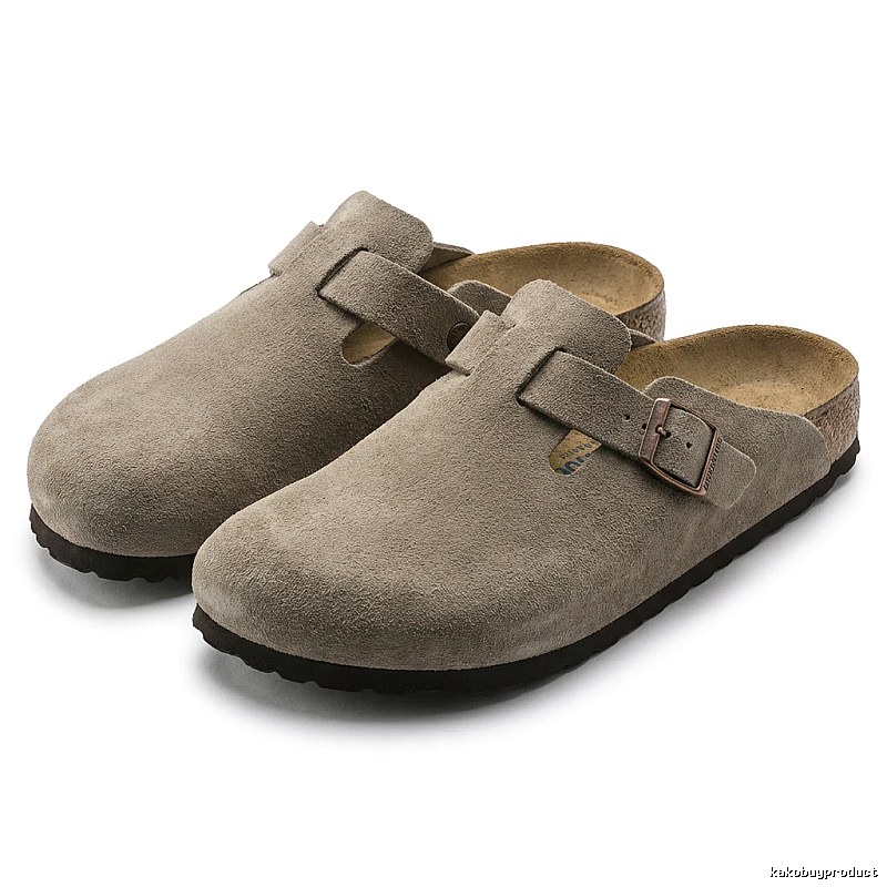 BIRKENSTOCK suede retro-style grey shoes