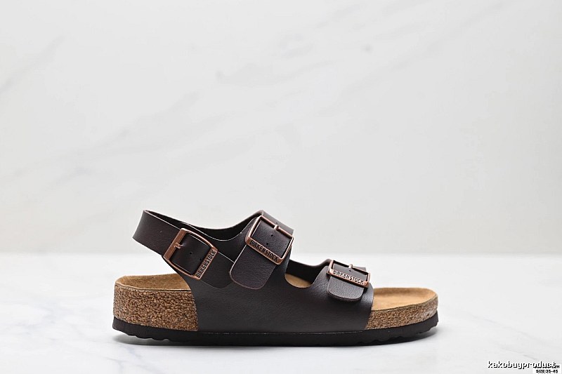 Birkenstock Vintage Casual Dark Brown Buckle Sandals