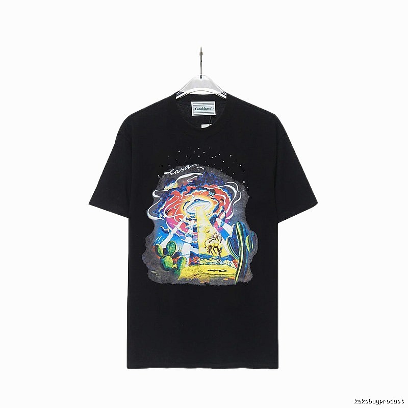 Black T-shirt with Casablanca starry sky print