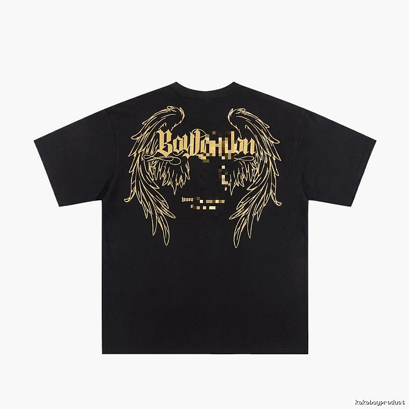 BOY LONDON Gothic Style Black T-shirt with Gold Foil Wings